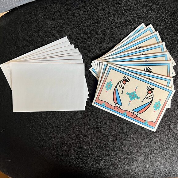 New - Set of 8 Kokopelli Greeting / thank you Cards with envelopes - Picture 2 of 2
